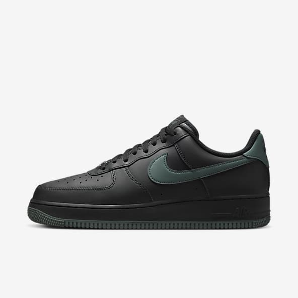 Black Air Force 1 Low Top Shoes. Nike